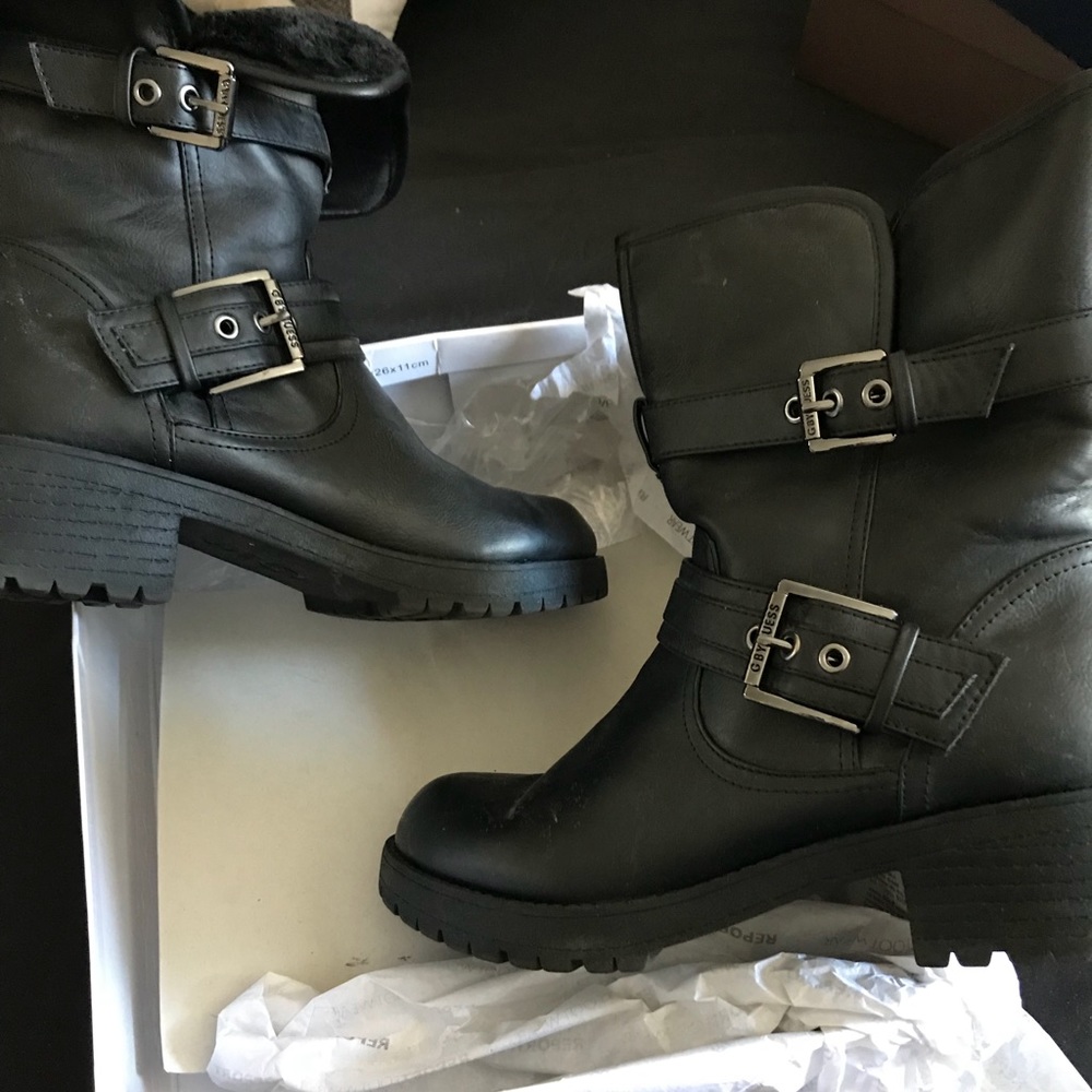 Guess Boots with Black Fur